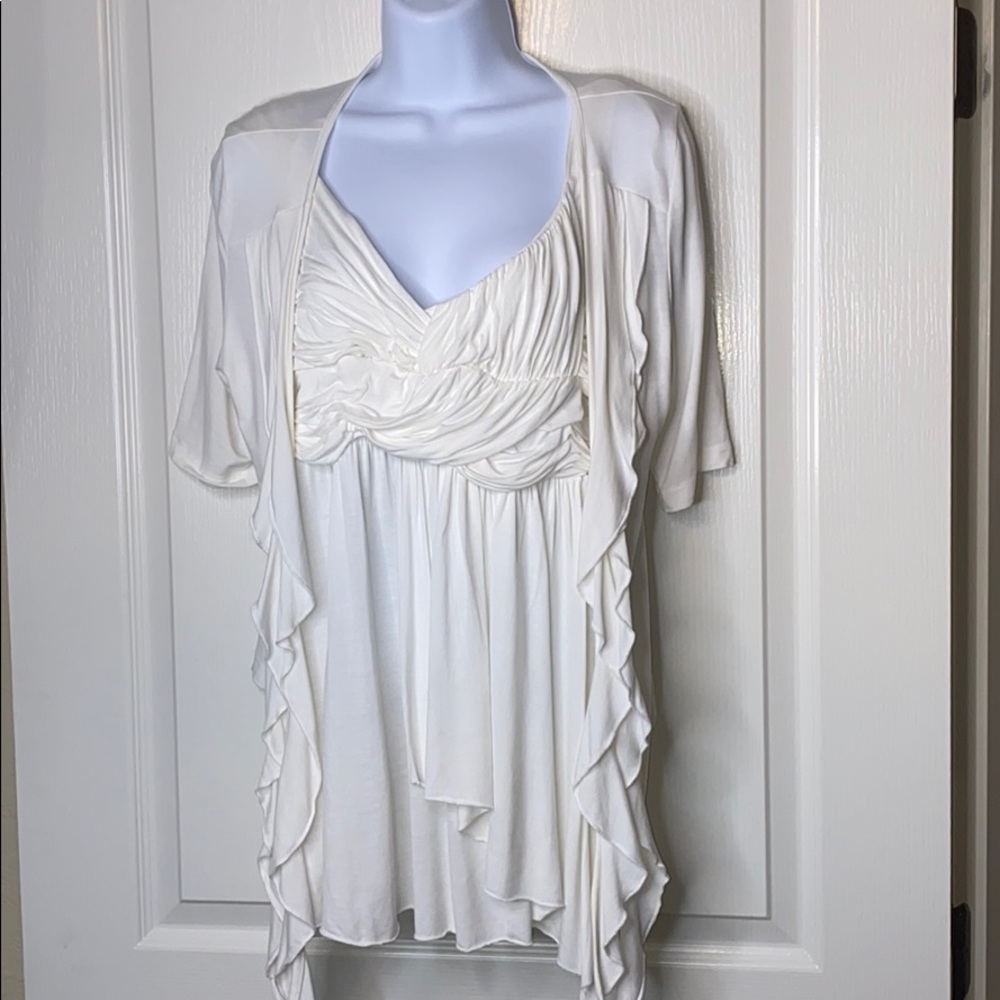 Tank n Cover Up Tiered Ruffled 2 pc Set